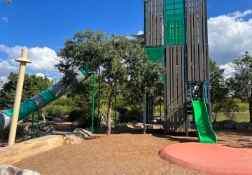 Large tower and slide in Zone one at Aquila Reserve.